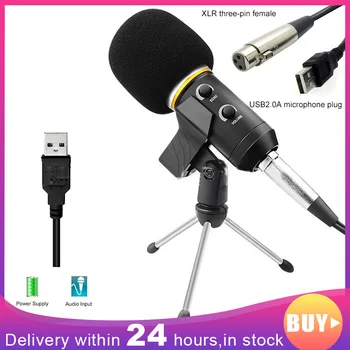 

XH-07 Microphone With Reverberation Capacitor No Independent Sound Card No Drive USB Microphone Special For Live Broadcast
