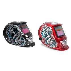Casque de protection solaire automatique, accessoire de protection tête de mort et toile d'araignée 