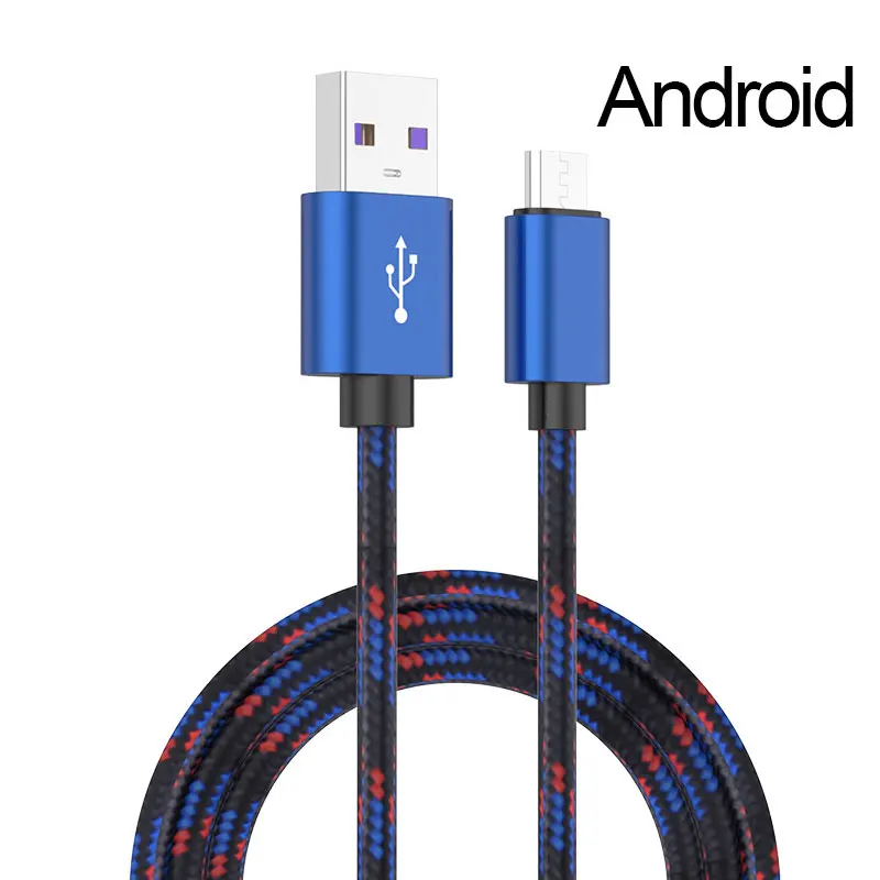 5А мобильный телефон алюминиевый сплав кабель для передачи данных Micro USB Android iOS type-c Быстрая зарядка передачи данных для смартфона - Цвет: Android