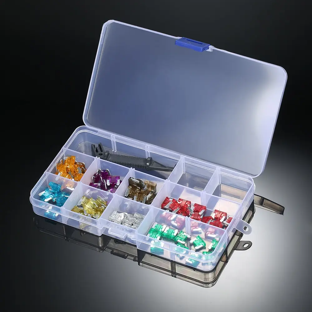 

100PCS Automotive Replacement Fuses Assorted Mini Standard Blade Fuse Micro Fuse Assortment Kit for Auto Truck Car Boat SUV