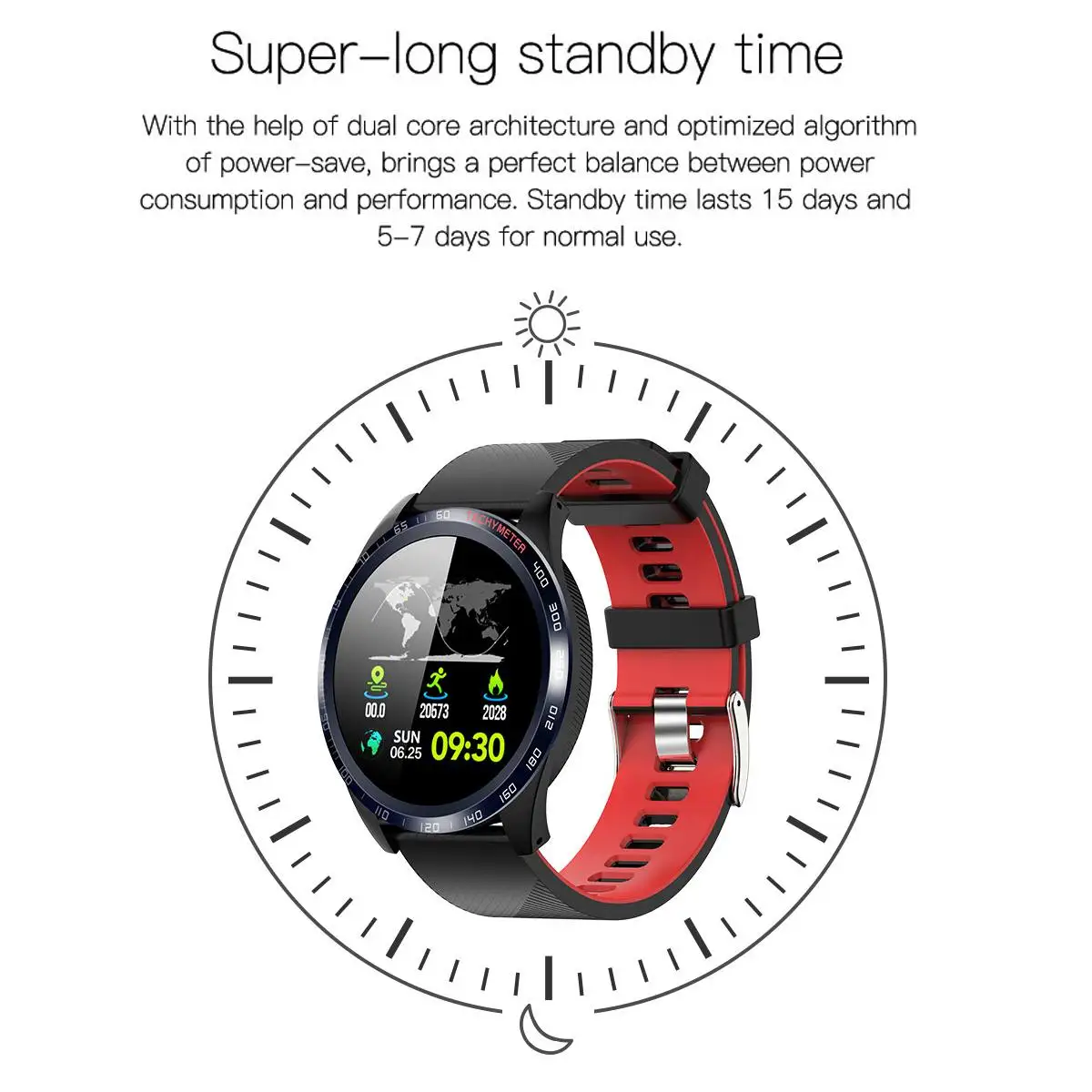 Color screen smart bluetooth bracelet heart rate blood pressure sleep IP67 waterproof watch fitness running walking tracker hear