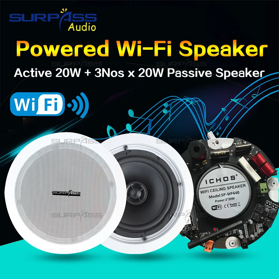 active powered ceiling speakers