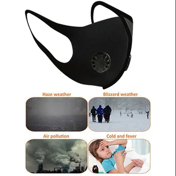 

Moto Bicycle Mouth Face Mask Anti Dust and Smoke Pollution Mask Respirator with Filters Pad Mouth Cover PM2.5 Windproof Outdoor