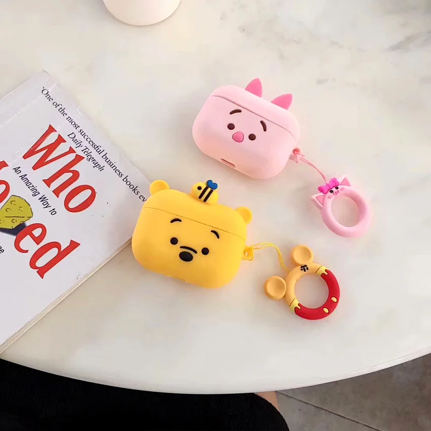 Для Apple AirPods Pro 3D милый мультяшный поросенок Earpods чехол для Airpods 3 Pooh Bear беспроводные