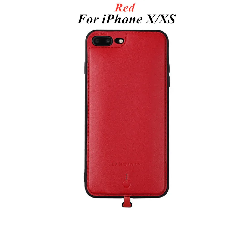 Олень Графический для iPhone XS портативный Банк питания чехол для iPhone X зарядное устройство чехол 4000 мАч Внешний чехол-аккумулятор - Цвет: Red