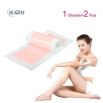 

2pcs=1sheet Summer New Hot Sale Professional Hair Removal Double Sided Cold Wax Strips Paper For Leg Body Face