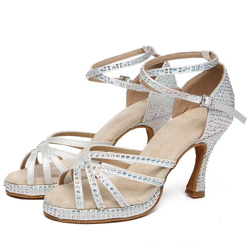 JuseDanc-zapatos de baile latino para mujer, calzado de salón, plataforma,  boda, fiesta