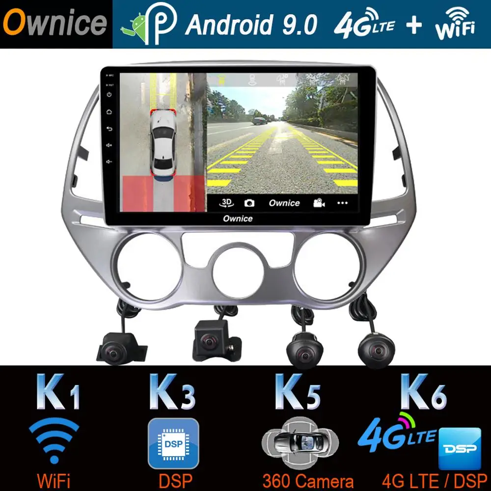 Sale 360° Panoramic Android 9.0 8Core 4G+64G Car Multimedia Player CarPlay Auto DSP SPDIF GPS Radio for Hyundai i20 2012-2014 AT MT 0