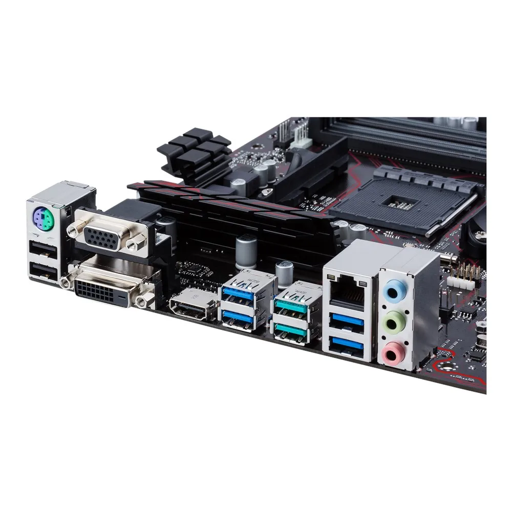  Verwendet ASUS B350-PLUS AM4 ATX motherboard mit LED beleuchtung DDR4 32 Gb/s M.2 HDMI SATA 6 Gb/s 