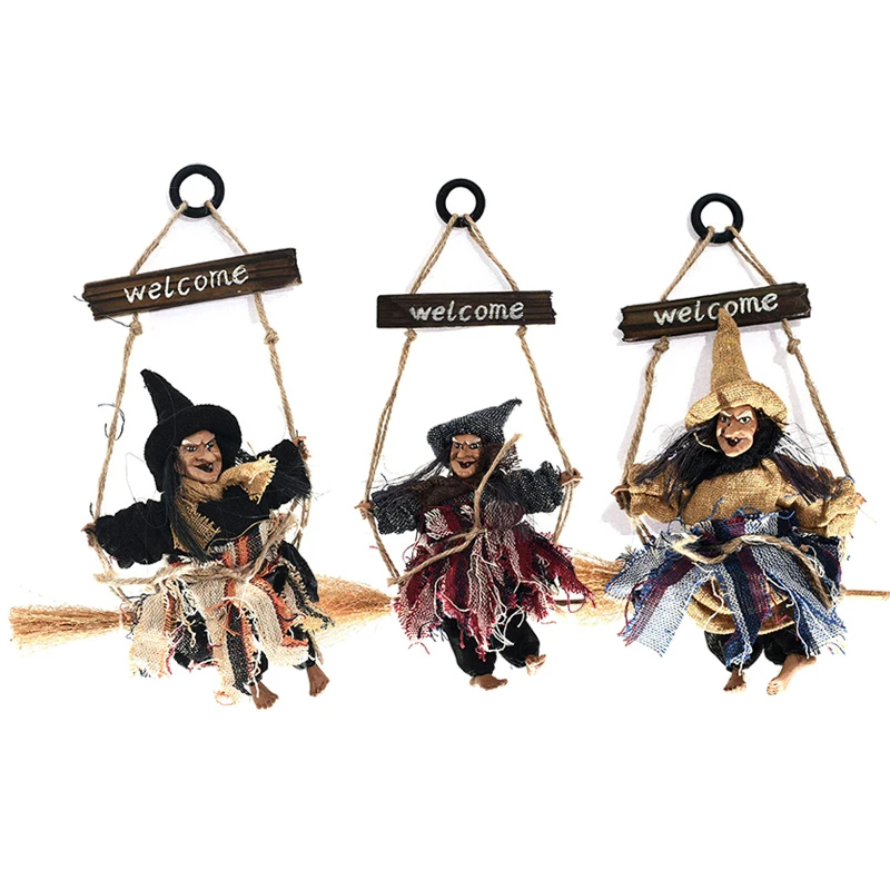 Винтажный кулон ведьмы/Метла для украшения дома с привидениями/украшения на