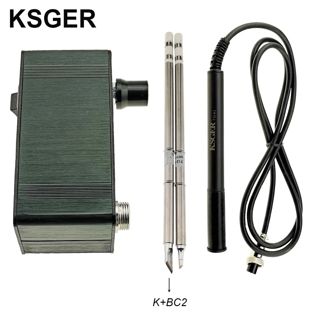 Sets 3 KSGER T12 паяльная станция мини STM32 V2.1S DIY OLED контроллер FX9501 ручка алюминиевый сплав чехол T12 наконечники железа нержавеющая сталь - Цвет: Sets 3