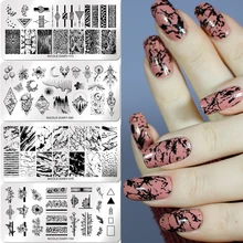 Nicole Diary штамповки для ногтей пластины кружева цветок животный узор для ногтей штамп штамповка шаблон и форма для ногтей трафаретные гвозди ...(China)