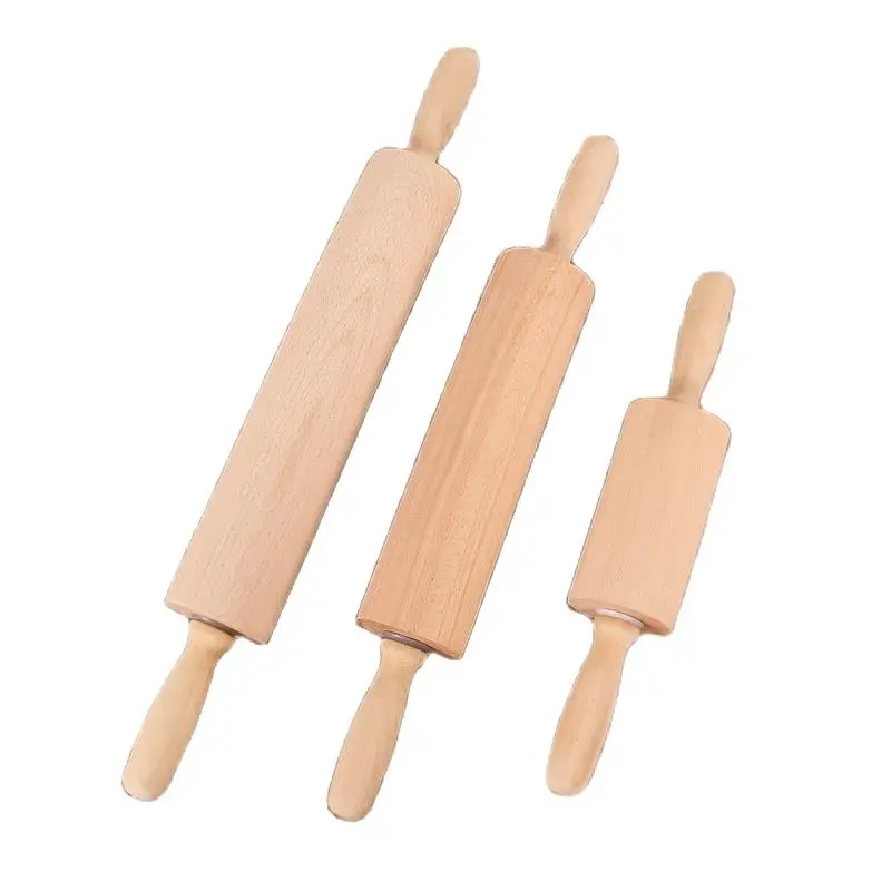 High Quality Wood Rolling Pin With Ball Bearing Handles Bakeware