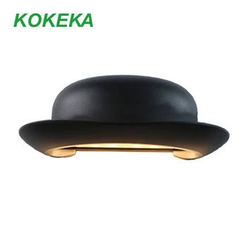 

Wall Lamp Waterproof Outdoor Indoor Straw Hat Modeling Nordic 12W Led Lamp Beads for Home Bedroom Hotel Living Room Decoration