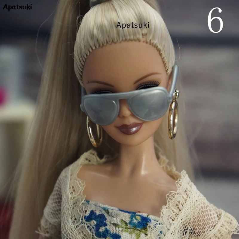 Grey Big Frame Plastic Glasses For Barbie Doll Sunglasses For Ken Boy