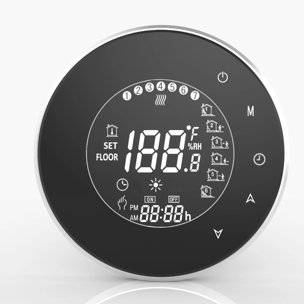 

Programmable Thermostat Energy Saving Temperature Controller With Touchscreen LCD Display For Water/Gas Boiler Heating