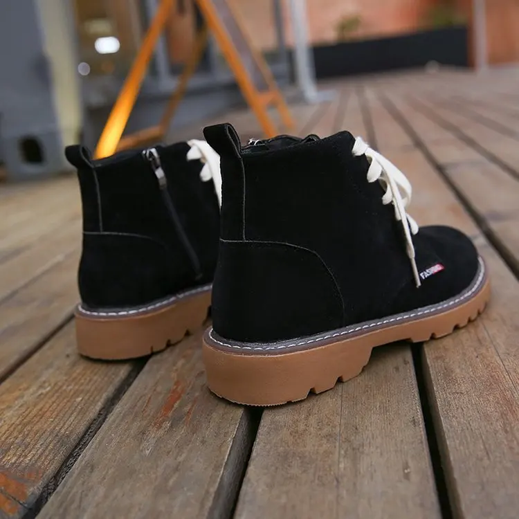 

2019 Short Boots Woman Boots Matting Coarse With Low With Martin All Match Boots Woman Boots Zapatos De Mujer Women Shoes