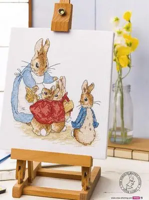 

G Mouse avatar Counted Cross Stitch Kit Cross stitch RS cotton with cross stitch Peter Rabbit Family