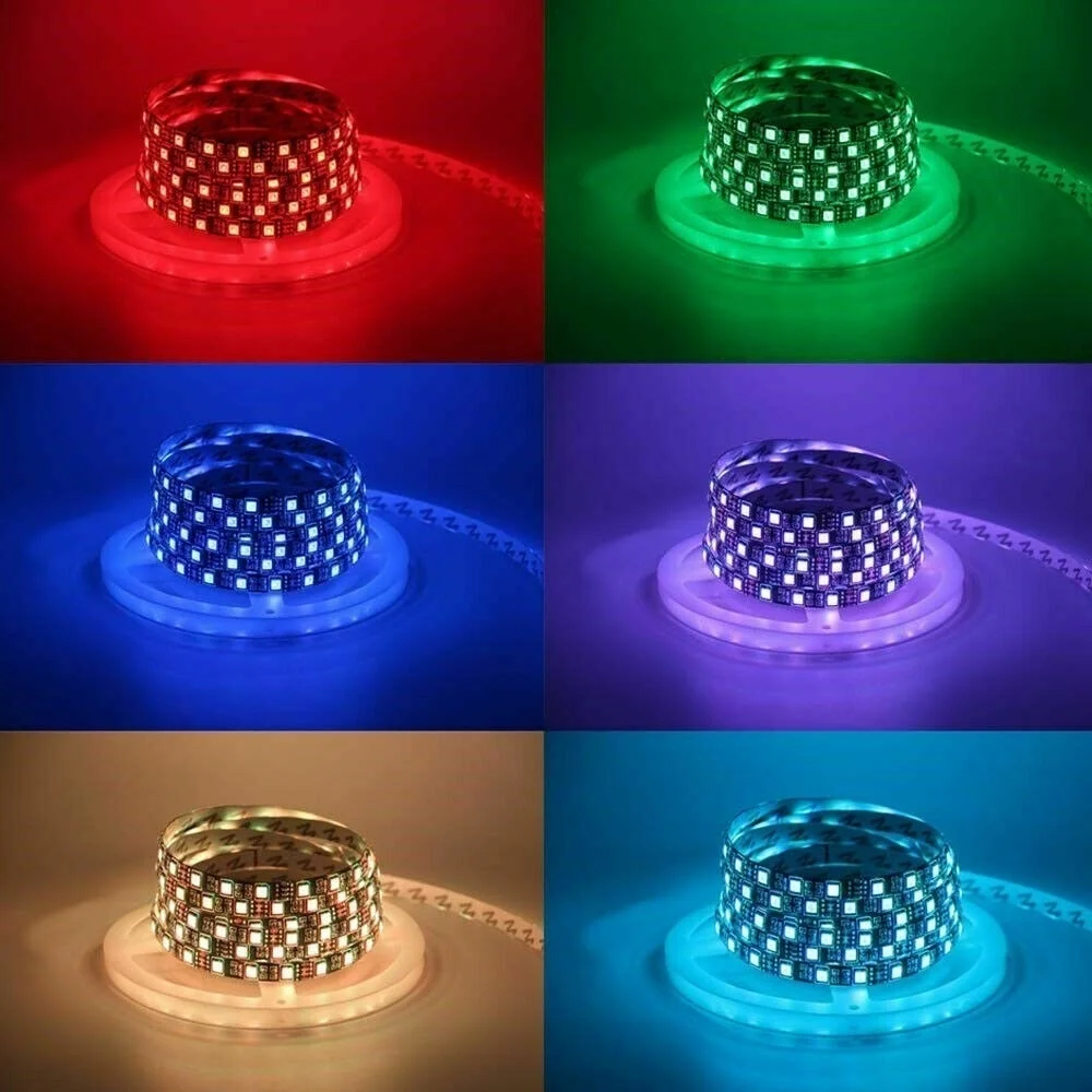 Новейшие 5050 RGB светодиодные полосы света изменение цвета ленты освещения с пультом дистанционного управления+ соединители зажимы набор