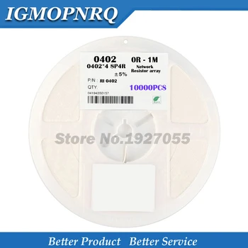 

10000pcs 0402*4 8P4R 2*4P SMD Network Resistor array 0 ohm ~ 910 ohm 1K ~ 910K 10K 47K 100K 1M 100 220 470 560 ohms