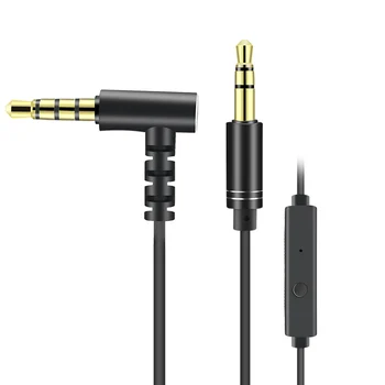 

3.5mm Audio Cable Aux Cord Cable W/ Mic Volume Control Stereo Flexible For iPhone For Huawei Headphone Speaker Extension Cable