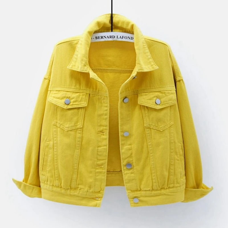 Jacket Denim Women Pink Yellow Denim Jacket Pink Powder Color New