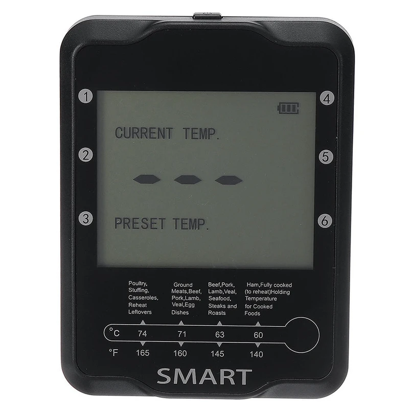 Беспроводной смарт мяса цифровой термометр 6/4 зонды WiFi Bluetooth барбекю 6| |