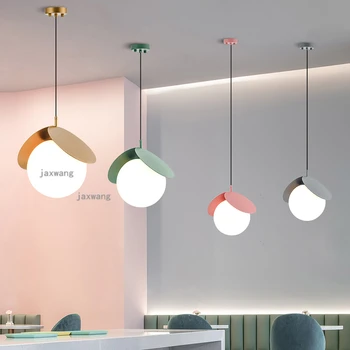 

Modern Simple Bedroom Hanging Ceiling Lamps Nordic LED Glass Ball Pendant Lamp Lights Living Room Chandeliers Light Fixtures