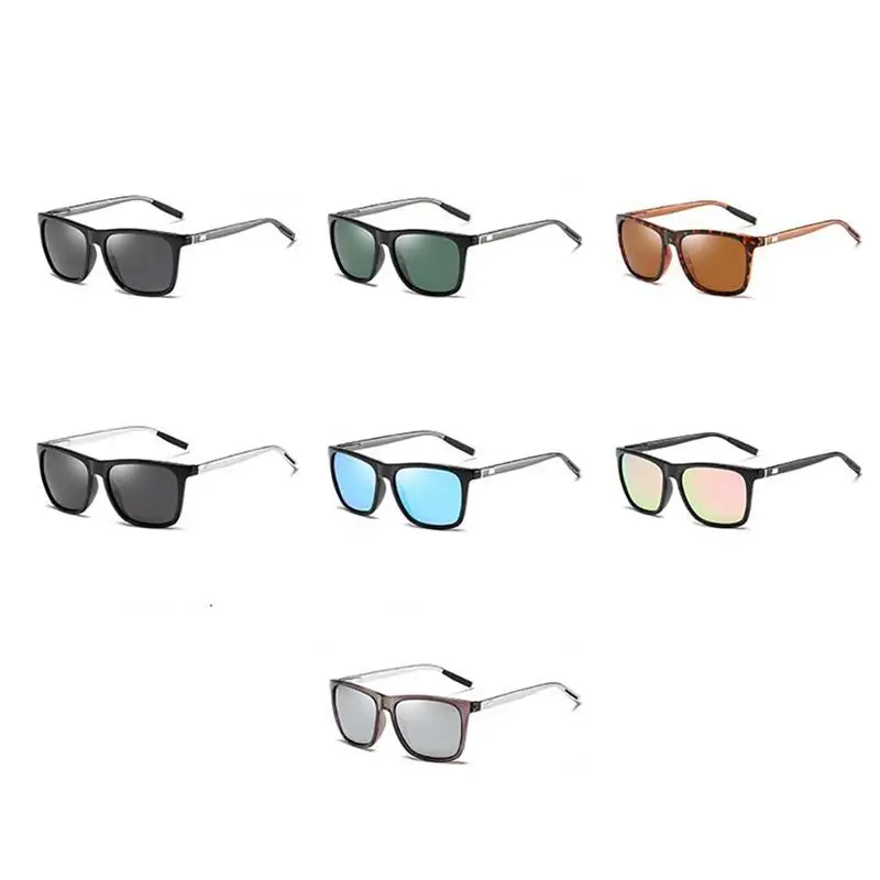 Unisex Retro Aluminum+TR90 Square Sunglasses Polarized Lens Vintage Eyewear Accessories Sun Glasses For Men/Women | Тематическая