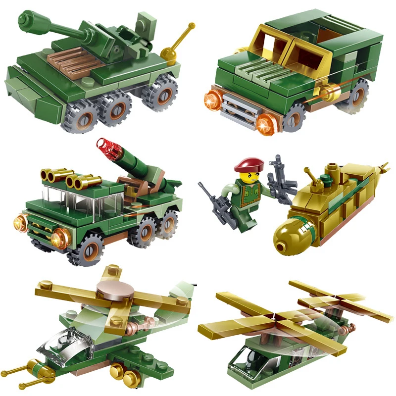 

Military Series Soldiers Assault Tank Vehicles Building-block Toys Compatible with Legoinglys Educating Children Christmas Gifts