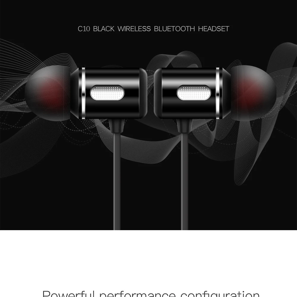 FBYEG C10 C40W беспроводные bluetooth-наушники гарнитура спортивные наушники Bluetooth гарнитура с микрофоном магнитные наушники для телефона