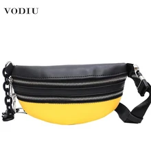 Поясные сумки для женщин Модные 2 вида цветов высокого качества кожа банан мото женская поясная сумка пакеты нагрудный ремень сумка для женщин