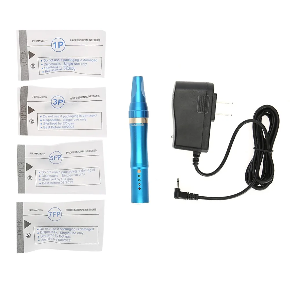 Tattoo Rotary Pen Hybrid Permanent Makeup Kit Eyebrow Tattoo Machine Motor Supply with Microblading Cartridge Needle Electronic