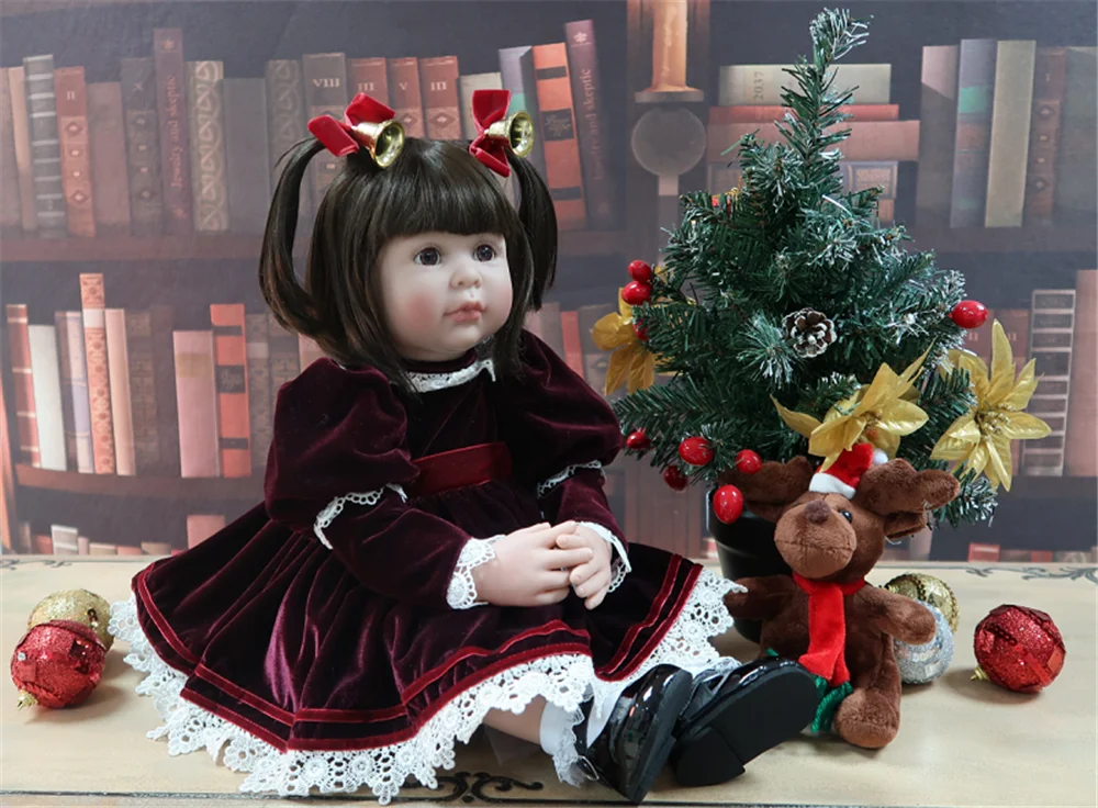 NPKDOLLS big bebe reborn для маленьких девочек, силиконовые виниловые детские куклы, игрушки 2" 60 см, благородная принцесса, нарядная кукла, Reborn L.O.L