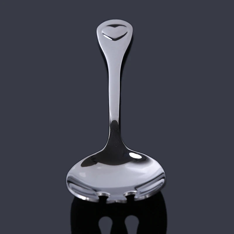 Нержавеющая сталь Spork салатная ложка круглые фруктовые вилки столовые приборы кухонная посуда