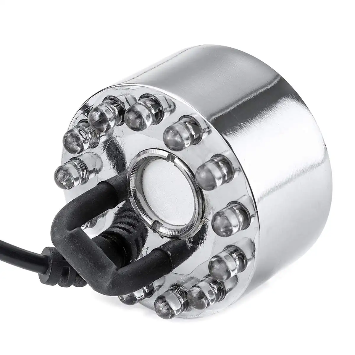 

350ML/H 12 Led Light Ultrasonic Atomizer Humidifier With US/EU Plug/ No plug Water Fountain Pond Atomizer Head Air Humidifier