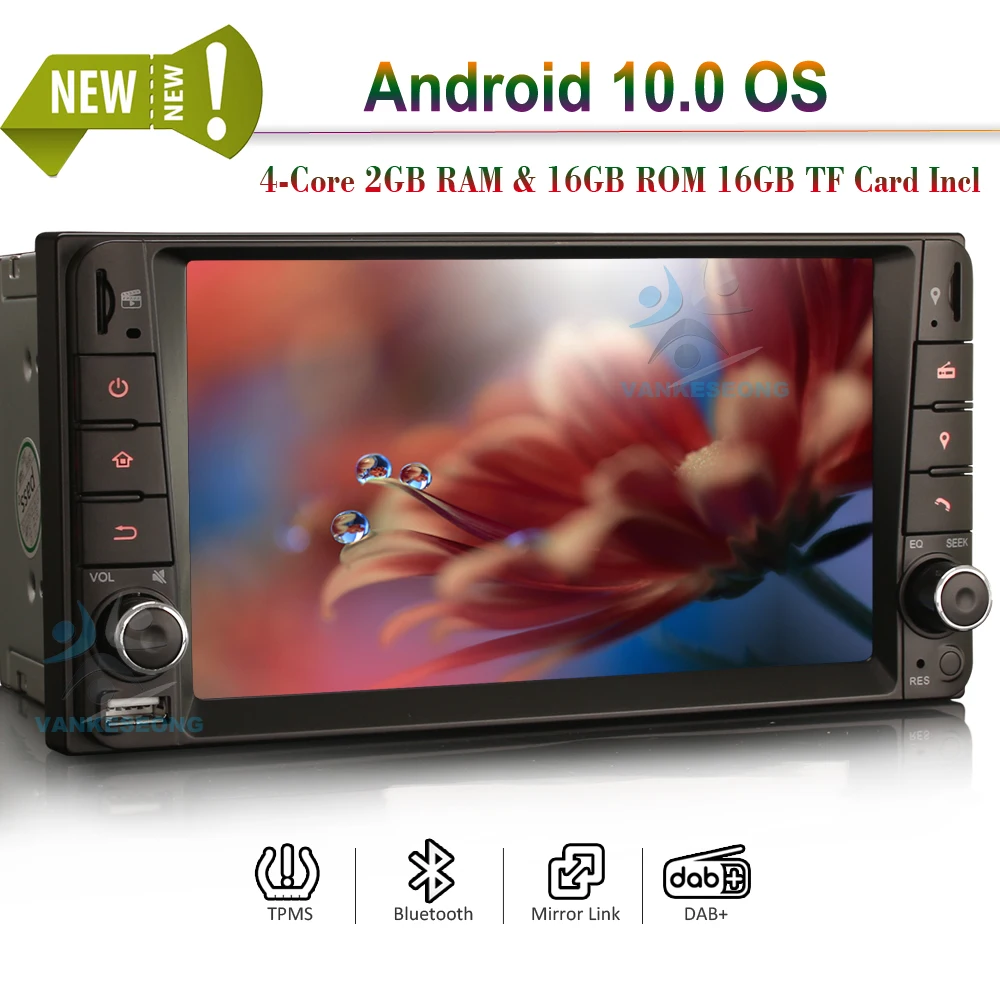 Автомагнитола 7 дюймов Android 10 0 GPS Wi Fi DVR SatNav для Toyota Corolla RAV4 Vios Vitz Hilux Avanza
