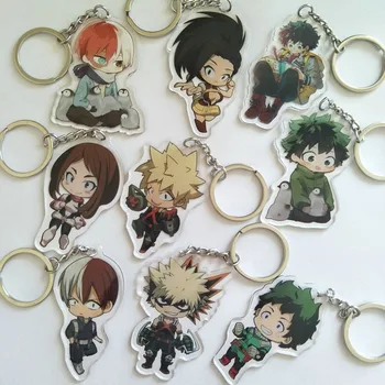 

Anime My Hero Academia Boku no hero Academia Keychain Acrylic Keyring Key chain Pendants cosplay gift