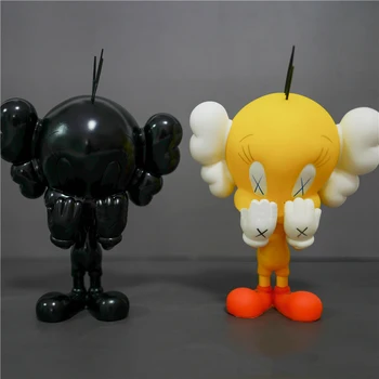 

Hot Sale 22cm Bear Bricklys Tweety Action Figures Blocks Bears PVC Dolls Collectible Models Toys Kaw Interior decoration