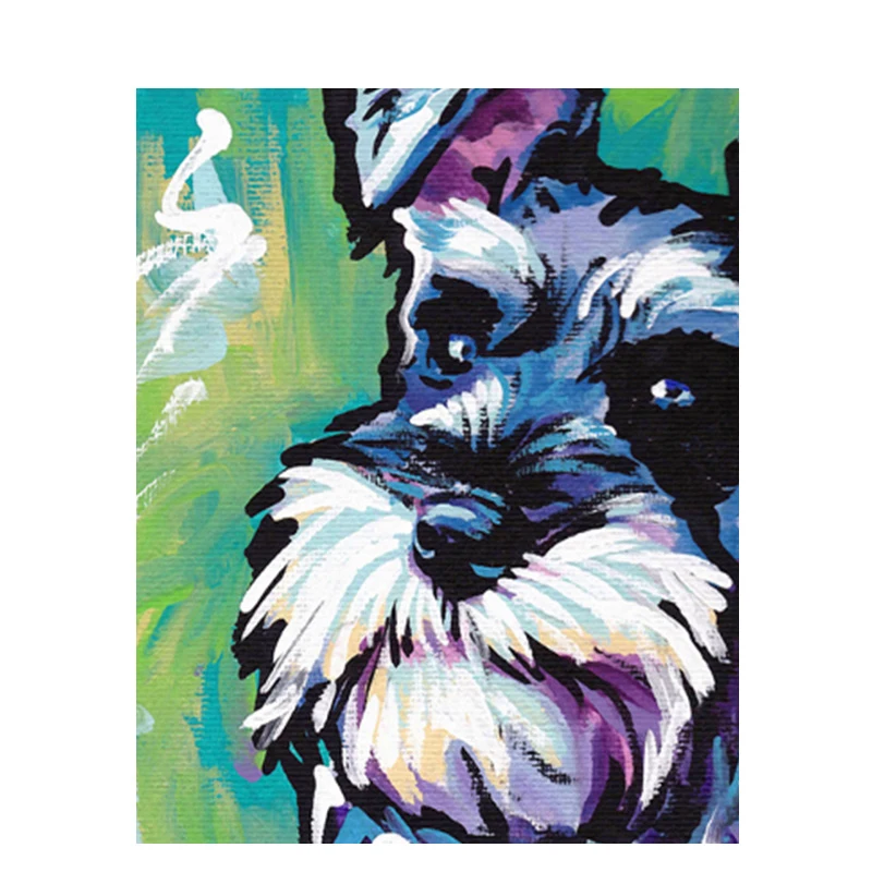 Новинка DIY обрамленная собака Детская масляная краска ing по номерам животные аниме Совы красочная краска настенная художественная картина для гостиной домашний декор