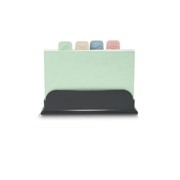 

Food Chopping Board Set Block Fruit Multifunction Vegetables Colour Coded Cutting Non Slip Kitchen with Stand
