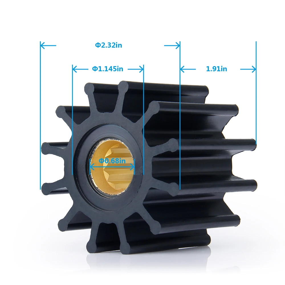 Water Pump Impeller Fit Johnson F6B-9 V8 Pumps For Volvo Penta 21951354 Outboard Motor 12 Blades Boat Parts & Accessories 31442109 electrical sunroof motor 31424338 for volvo xc60 2010 2017