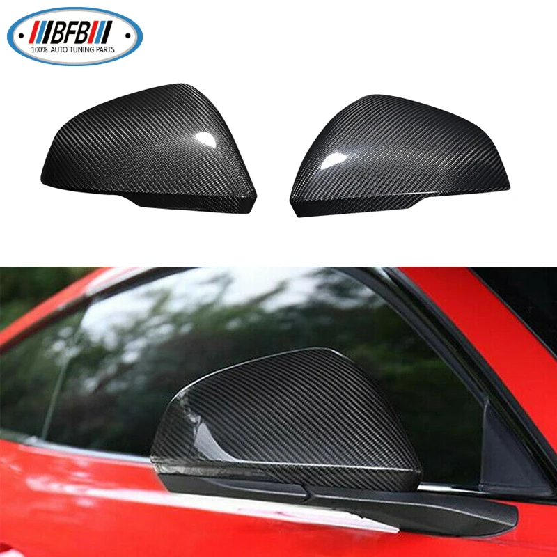 For Ford Mustang 2015-2019 Carbon Fiber Style Side Glossy Black Rearview Mirror Cover Euro Model | Автомобили и мотоциклы