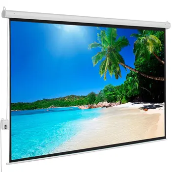 

【US Warehouse】100" 4:3 80" x 60" Viewing Area Motorized Projector Screen with Remote Control Matte White