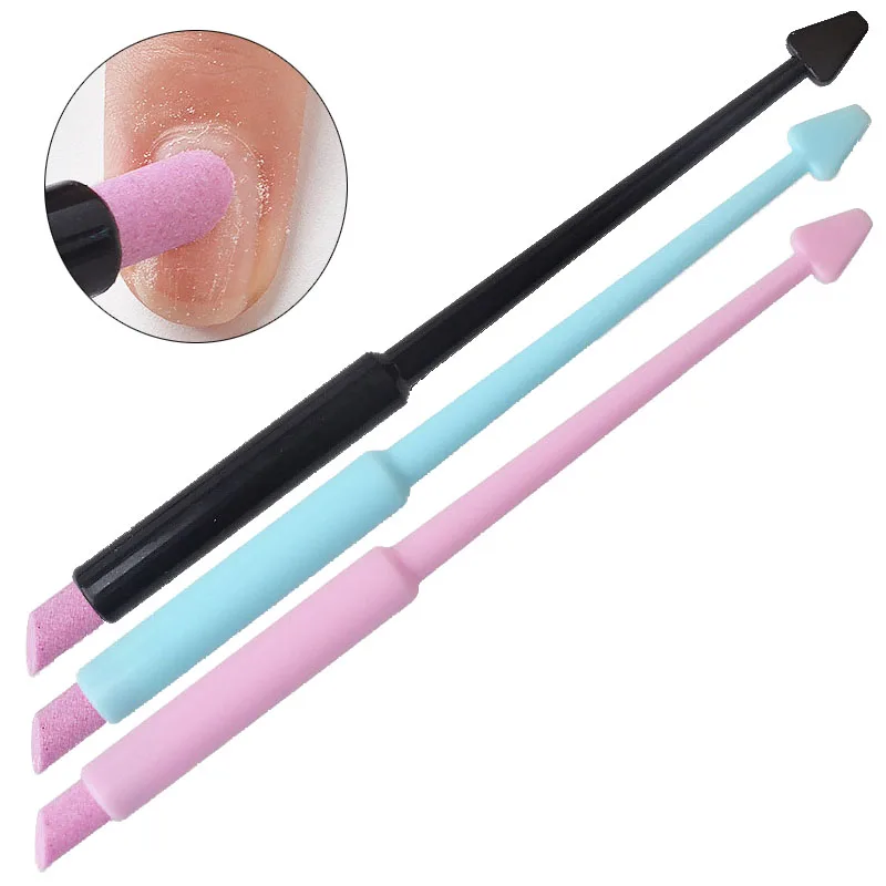 

1pc Quartz Polished Pen Acrylic Handle Grinding Pens Nail Files Dead Skin Remover Nail Cuticle Pushers Manicure Stick Nail Art