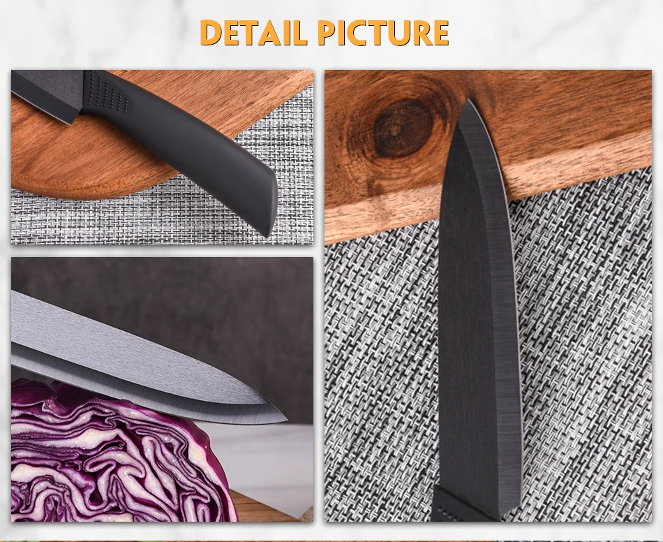 Нож шеф-повара 5 дюймов керамические ножи для чистки овощей бытовой кухни черного циркония кухонный нож инструмент ABS ручка