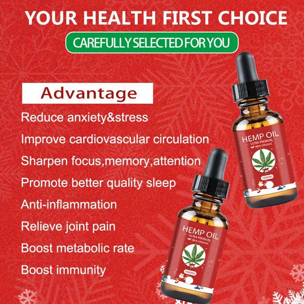 10000mg 30ml 100 Natural Hemp Oil for Pain Relief Sleep Aid Anti Stress Contains Hemp Extract 3