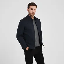 Тонкий мужской пуховик, Мужская одежда, стиль, отложной воротник, белый утиный пух, короткий пуховик для мужчин среднего возраста