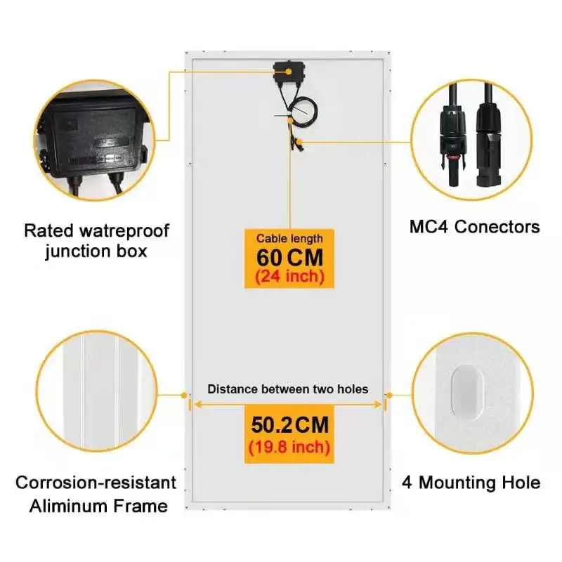 monocristalino 18v celulas solares silicio qualidade superior bateria solar carregador