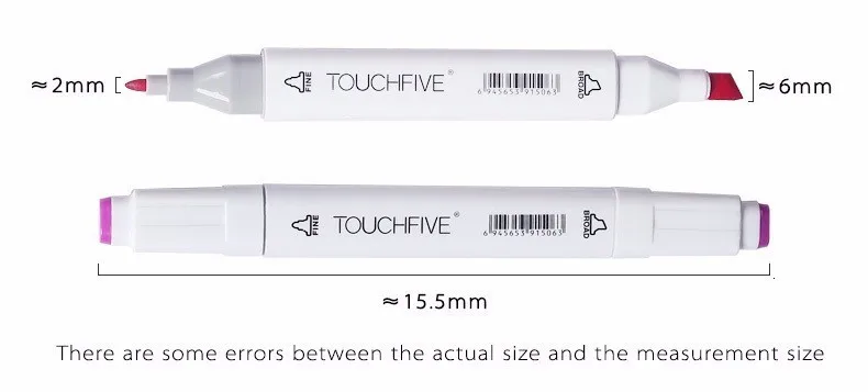 Touchfive Professional Character Sketch Markers Art Supplies 12 24 Colors Skin Tones Marker Pens set for Painting Manga Design